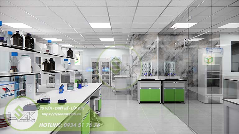 Thiết kế nội thất phòng lab nghiên cứu và Phát triển công nghệ sinh học