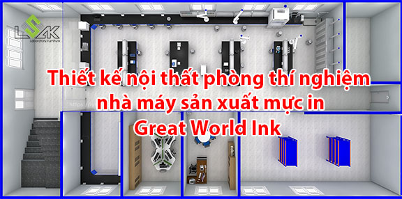 Thiết kế nội thất phòng thí nghiệm Great World Ink