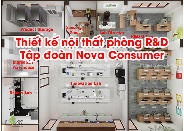 Thiết kế nội thất phòng nghiên cứu phát triển sản phẩm Tập đoàn Nova Consumer