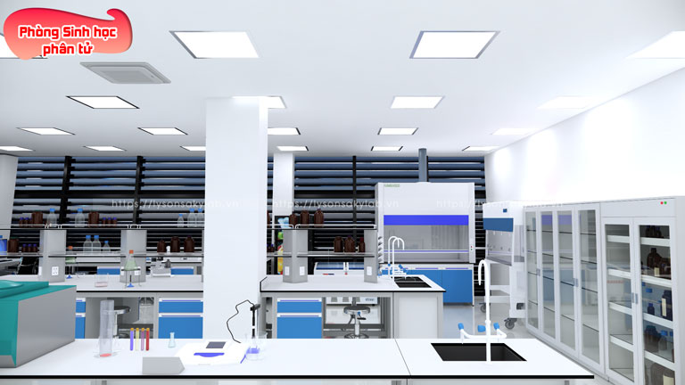 Nội thất phòng lab viện nghiên cứu công nghệ cao Nguyễn Tất Thành