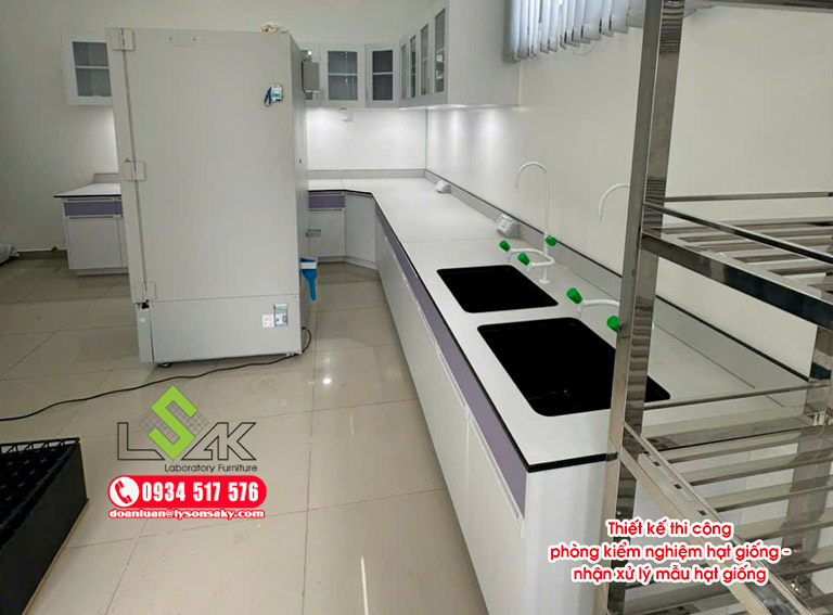 Thiết kế thi công phòng kiểm nghiệm hạt giống - nhận xử lý mẫu hạt giống
