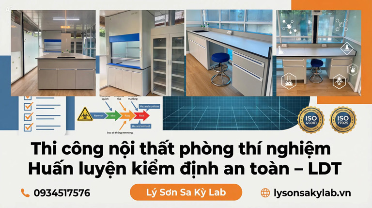 Thi công nội thất phòng thí nghiệm huấn luyện kiểm định LDT