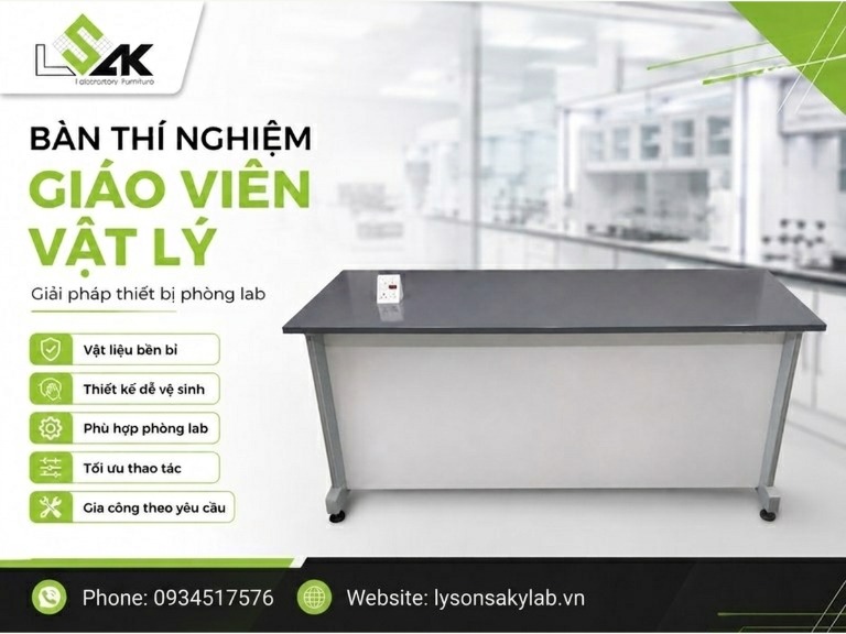 Bàn thí nghiệm giáo viên vật lý