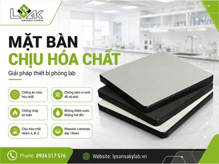 Mặt bàn chịu hóa chất