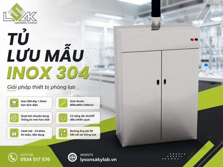 Tủ lưu mẫu inox 304