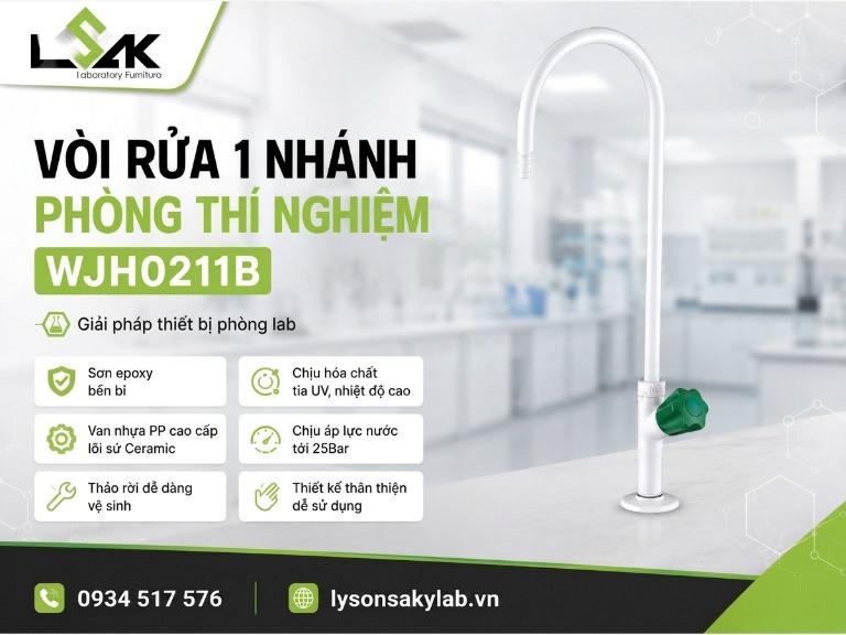 Vòi rửa 1 nhánh phòng thí nghiệm WJH0211B