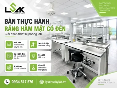 Bàn thực hành Răng Hàm Mặt có đèn