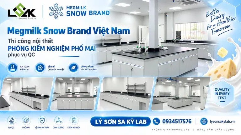 Megmilk Snow Brand Việt Nam: Thi công nội thất phòng kiểm nghiệm phô mai phục vụ QC