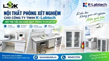 Nội thất phòng xét nghiệm cho Công ty TNHH K-Labtech: bố trí tối ưu cho quy trình PCR/qPCR