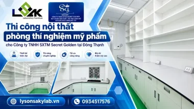 Thi công nội thất phòng thí nghiệm mỹ phẩm cho Công ty TNHH SXTM Secret Golden tại Đông Thạnh