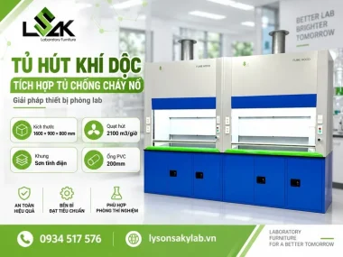 Tủ hút khí độc tích hợp tủ chống cháy nổ